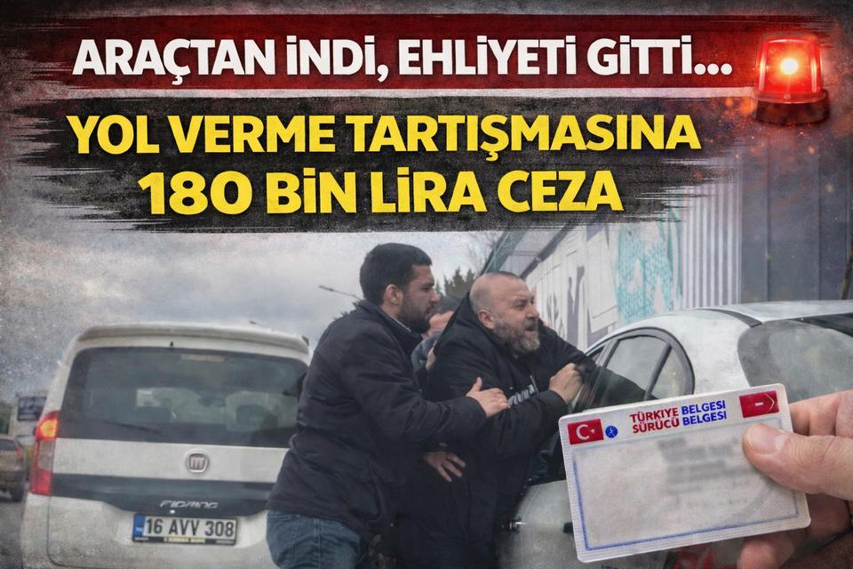 Araçtan indi, ehliyeti gitti...Yol verme tartışmasına 180 bin lira ceza