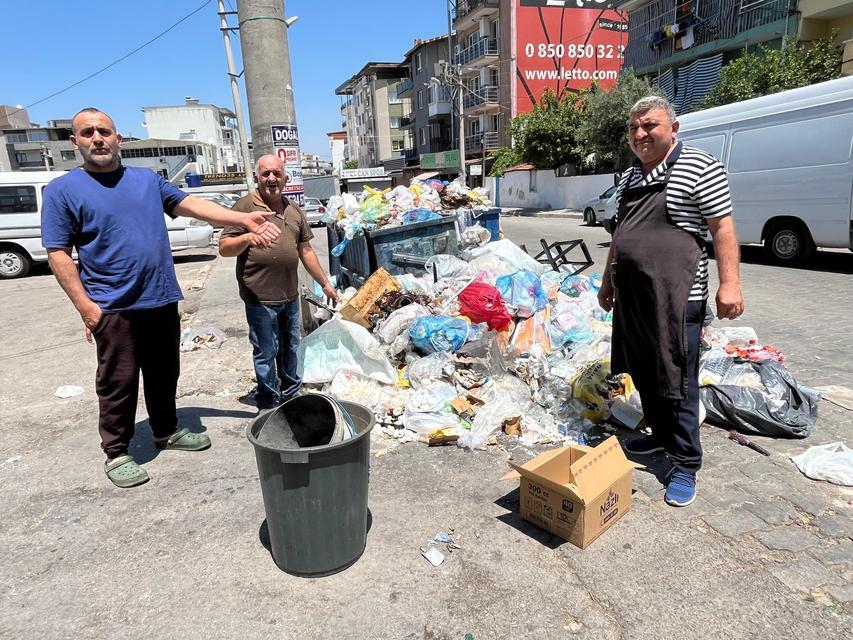 Buca'da sokaklar çöp koktu