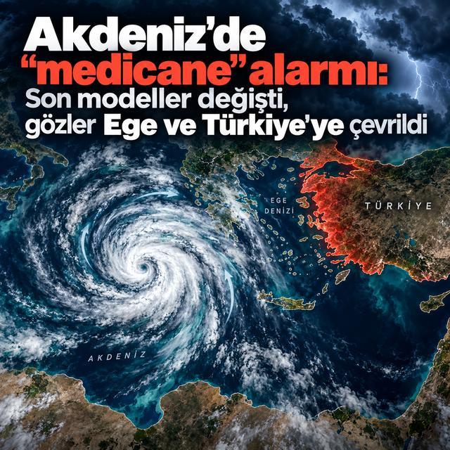 Akdeniz’de “medicane” alarmı: Son modeller değişti, gözler Ege ve Türkiye’ye çevrildi