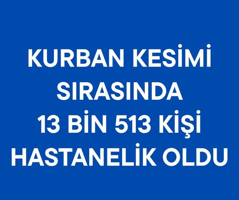 Kurban kesimi sırasında 13 bin 513 kişi hastanelik oldu