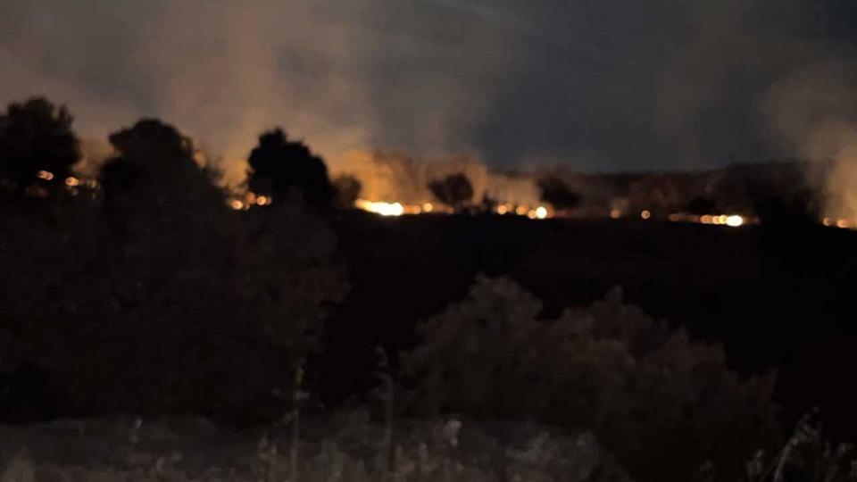 Denizli'de arazi yangını ekiplerin müdahalesiyle söndürüldü