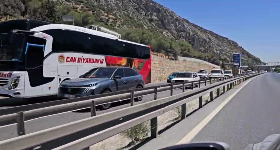 Söke'de trafik yoğunluğu