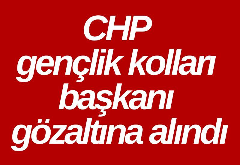 CHP gençlik kolları başkanı gözaltına alındı