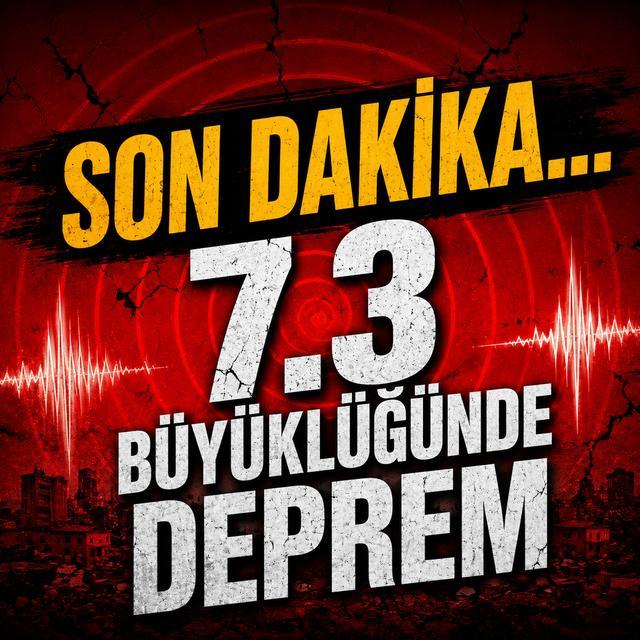 SON DAKİKA... 7.3 büyüklüğünde deprem