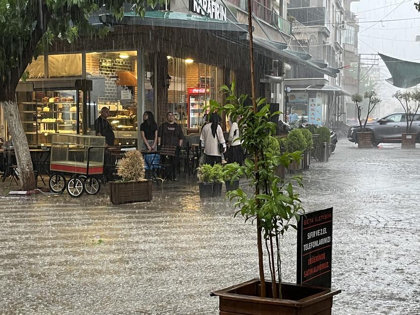 Aydın'da sağanak yağış etkili oldu