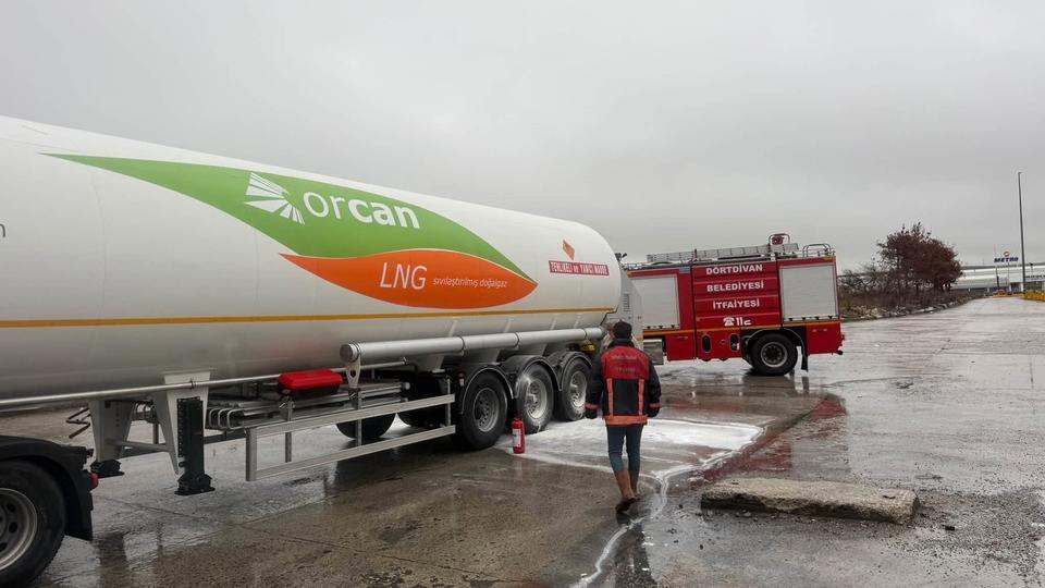 LPG yüklü tırda yangın