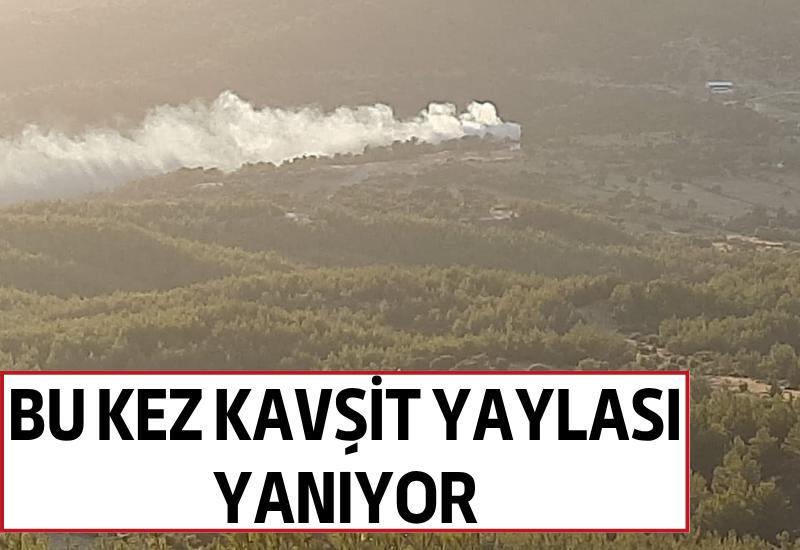 Bu kez Kavşit Yaylası yanıyor
