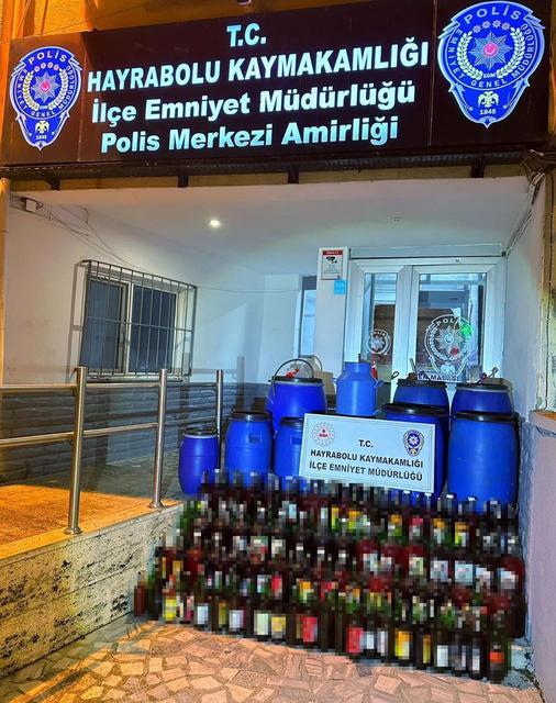 665 litre kaçak içki ele geçirildi