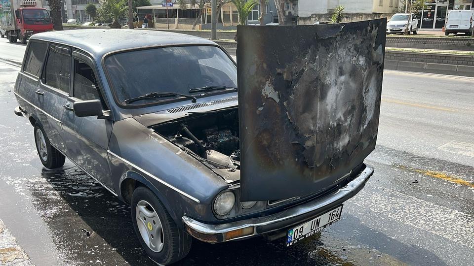 SEYİR HALİNDEKİ OTOMOBİL YANDI