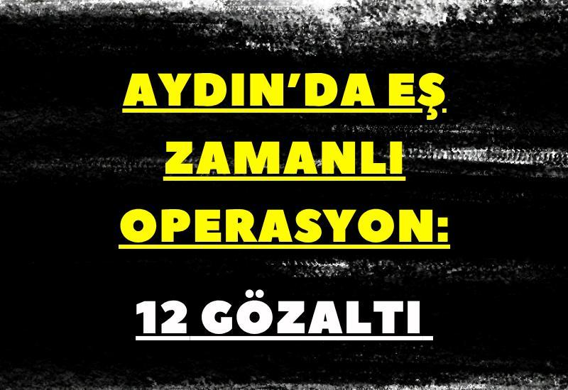 Aydın’da eş zamanlı operasyon:12 gözaltı