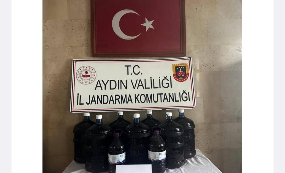 Aydın’da kaçak alkol baskını: 150 litre ele geçirildi