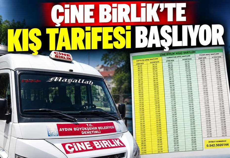 Çine Birlikte kış tarifesi başlıyor