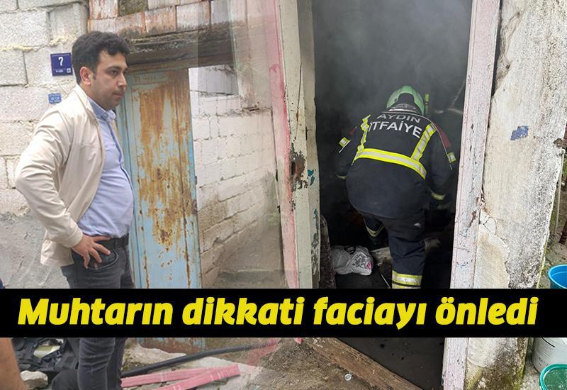 Muhtarın dikkati faciayı önledi