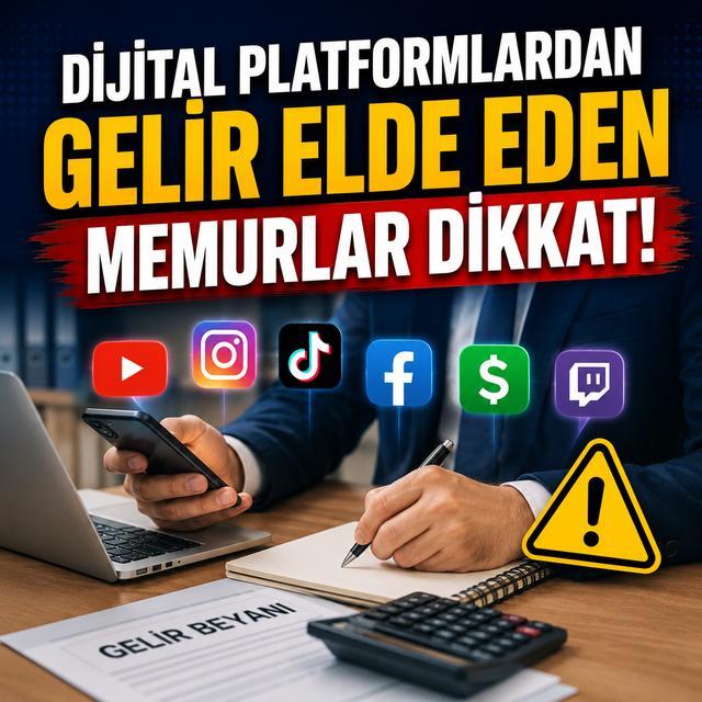 Dijital platformlardan gelir elde eden memurlar dikkat