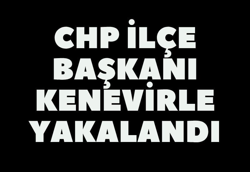 CHP İlçe Başkanı kenevirle yakalandı