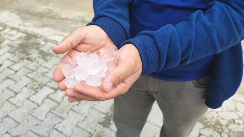 Dolu tarım alanlarını vurdu