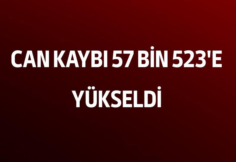 Can kaybı 57 bin 523'e yükseldi