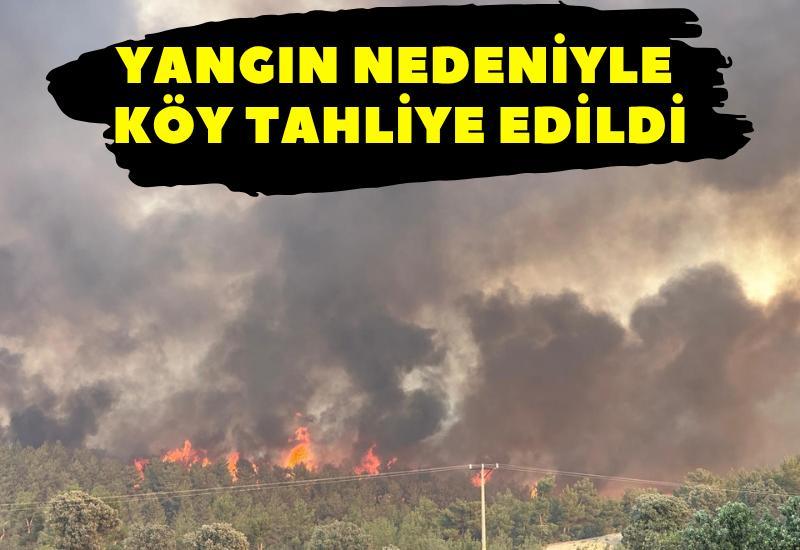 Yangın nedeniyle köy tahliye edildi