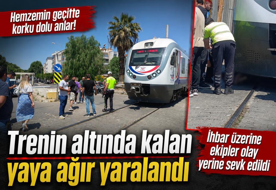 Trenin altında kalan yaya ağır yaralandı