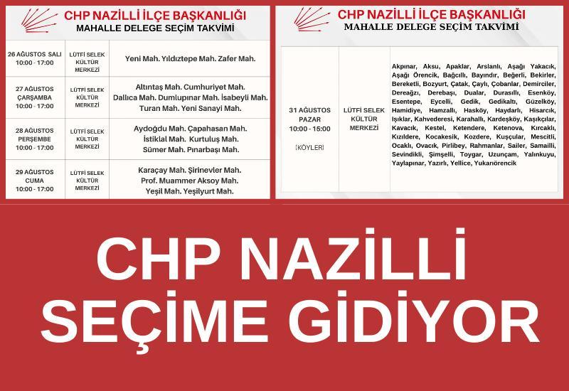 CHP Nazilli seçime gidiyor