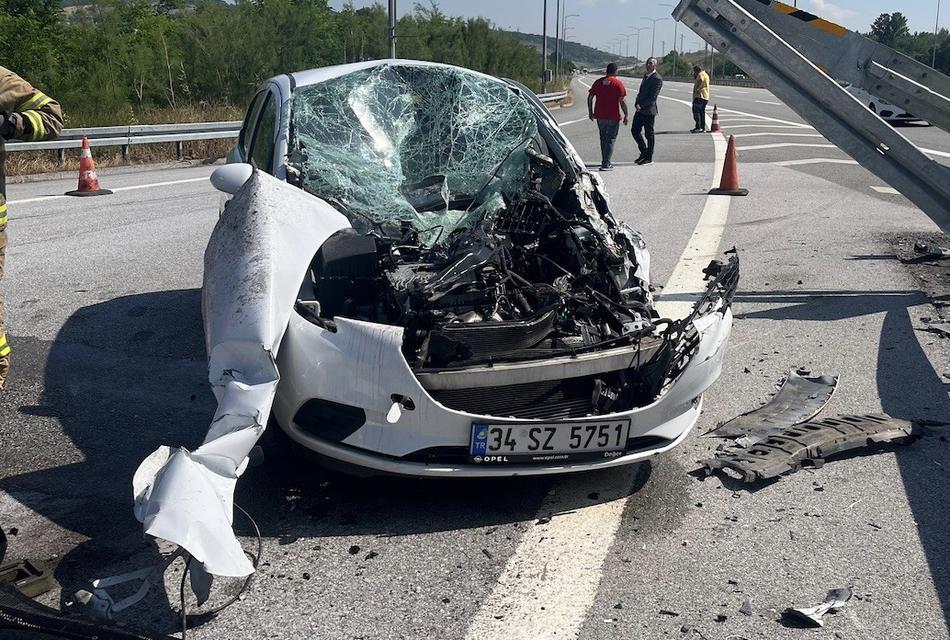 Otoyol girişinde trafik kazası: 1 yaralı
