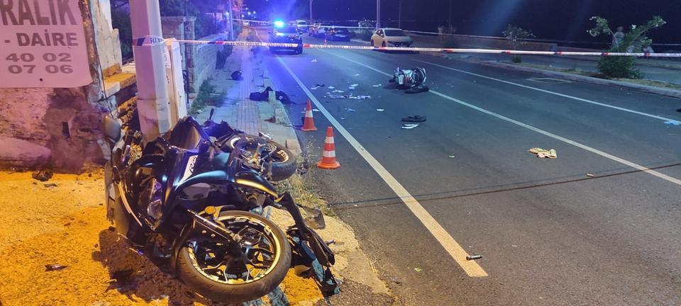 Bodrum'da 2 motosiklet çarpıştı: 2 ölü
