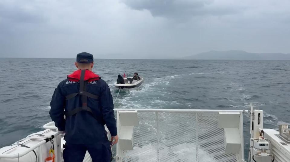 Kuşadası açıklarında korku dolu anlar