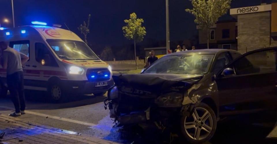 Kontrolden çıkan otomobil duvara çarptı: 1 yaralı