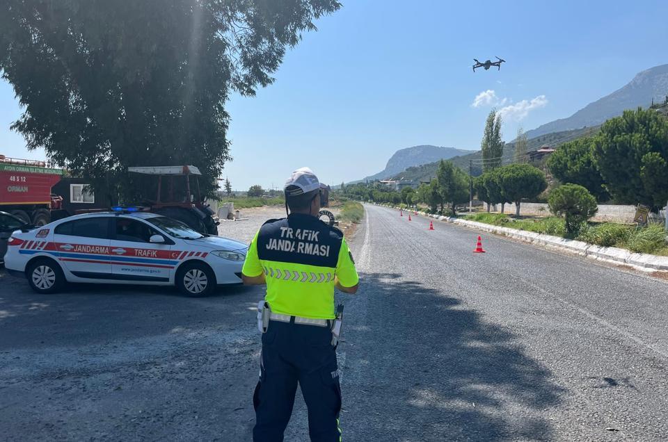 Aydın’da drone destekli trafik denetimi