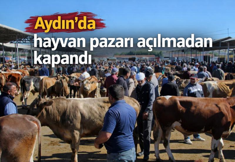 Aydın’da hayvan pazarı açılmadan kapandı