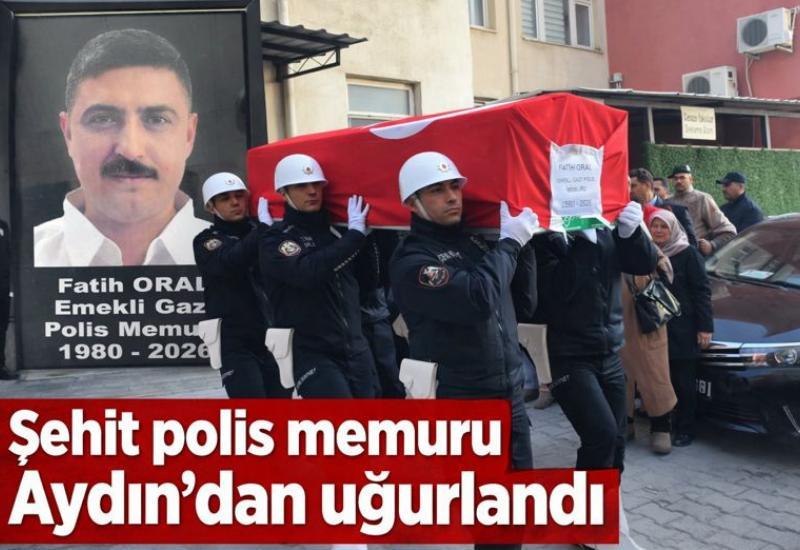 Şehit polis memuru Aydın’dan uğurlandı