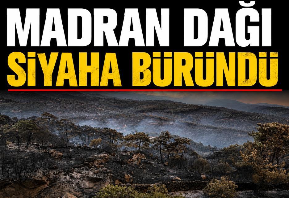 Madran Dağı siyaha büründü