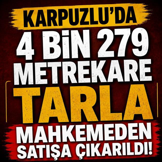 Karpuzlu'da 4 bin 279 metrekare tarla mahkemeden satışa çıkarıldı