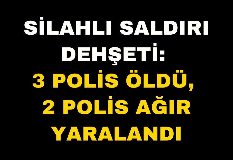 Silahlı saldırı dehşeti: 3 polis öldü, 2 polis ağır yaralandı