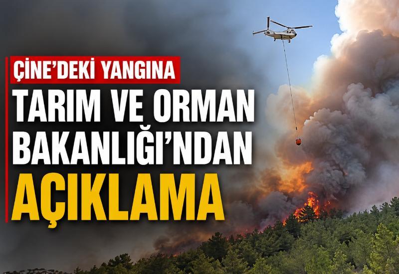 Çine'deki yangınına Tarım ve Orman Bakanlığı'ndan açıklama