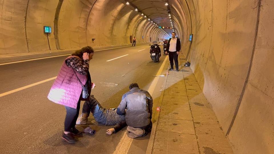 Tünelde trafik kazası: 1 yaralı