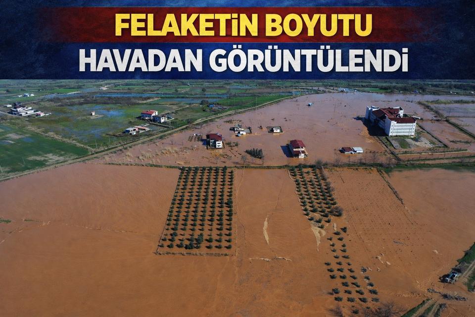 Felaketin boyutu havadan görüntülendi