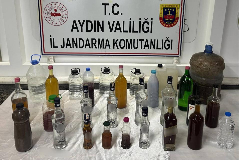 Çine’de kaçak alkol operasyonu: Evi adeta imalathaneye çevirmiş