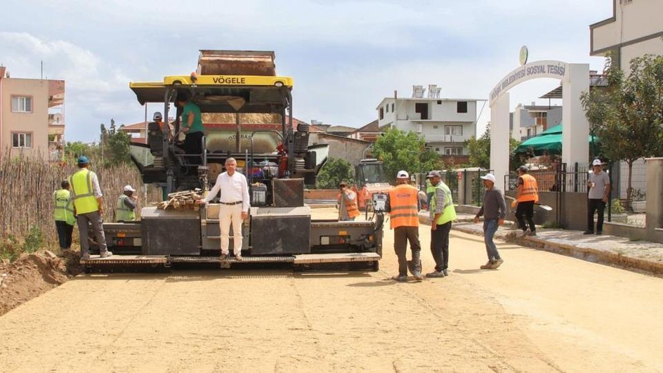 Köşk'te altyapısı tamamlanan yollarda asfalt öncesi çalışma başladı