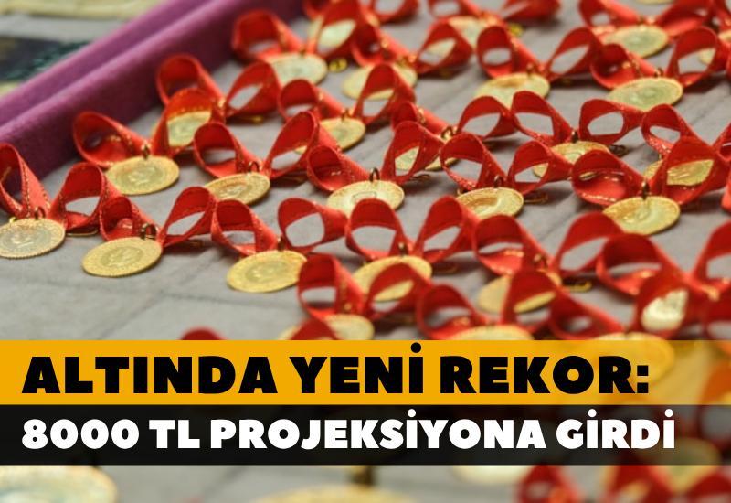 Altında yeni rekor: 8000 TL projeksiyona girdi