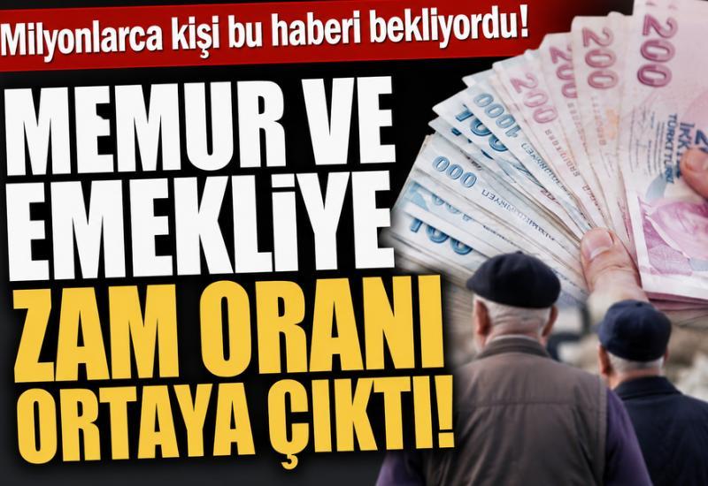 Milyonlarca kişi bu haberi bekliyordu! Memur ve emekliye zam oranı ortaya çıktı