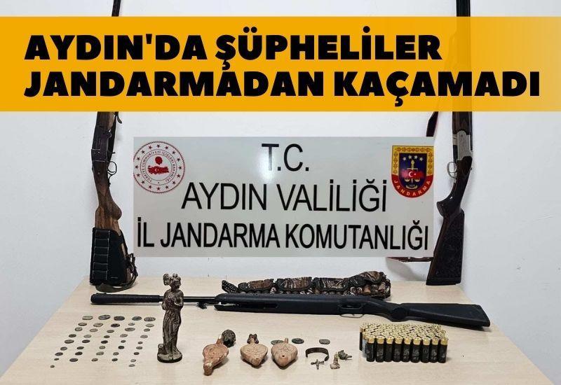 Aydın'da şüpheliler jandarmadan kaçamadı