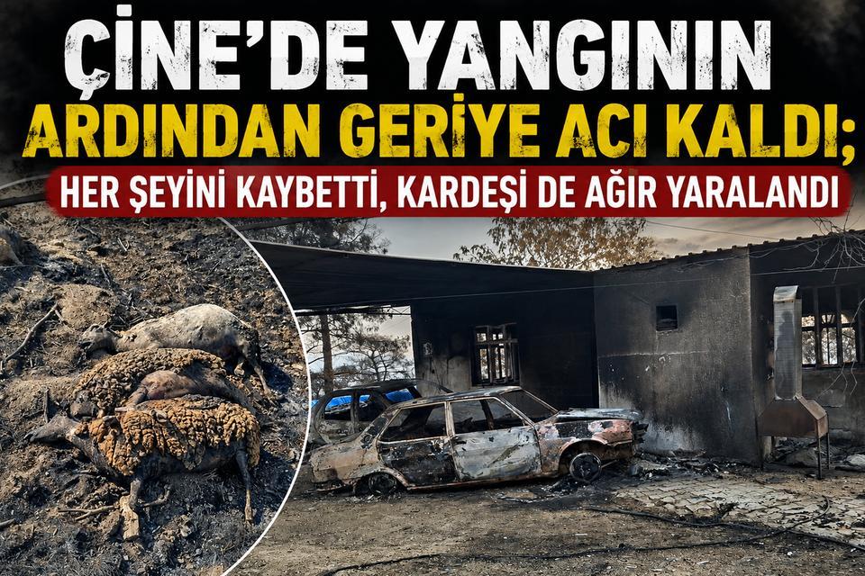 Çine’de yangının ardından geriye acı kaldı