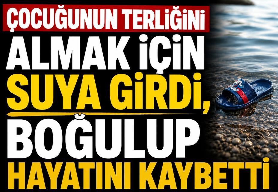 Çocuğunun terliğini almak için suya girdi, boğulup hayatını kaybetti