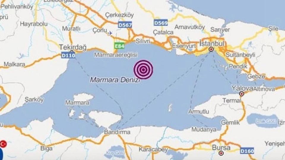 Marmara Denizi'nde 4.1 büyüklüğünde deprem daha