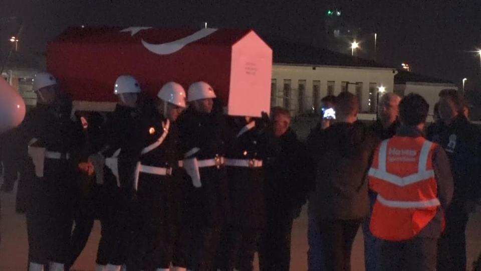 Şehit pilot Hasan Bahar'ın naaşı Türkiye'ye getirildi