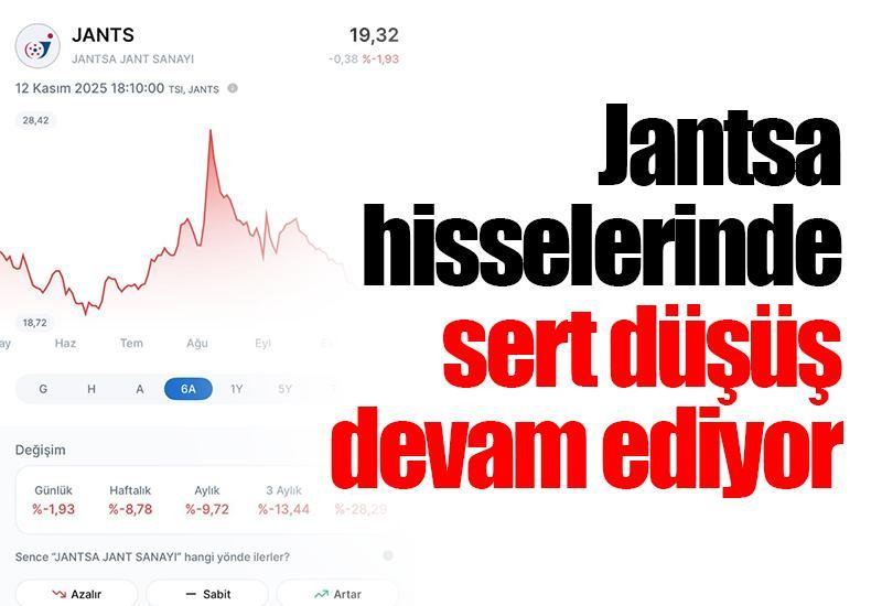 Jantsa hisselerinde sert düşüş devam ediyor