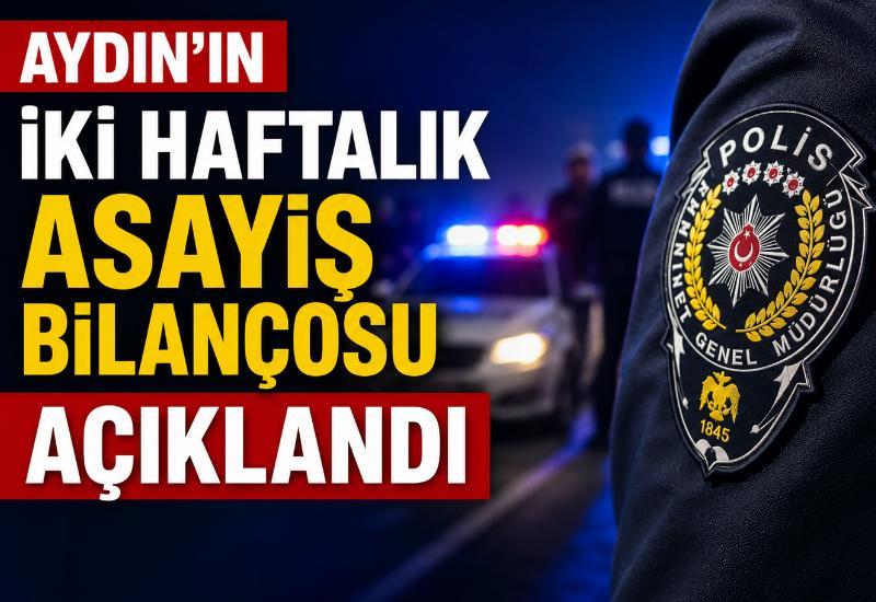 Aydın’ın iki haftalık asayiş bilançosu açıklandı