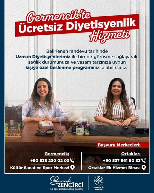 Germencik Belediyesi vatandaşlara ücretsiz diyet hizmeti sunuyor
