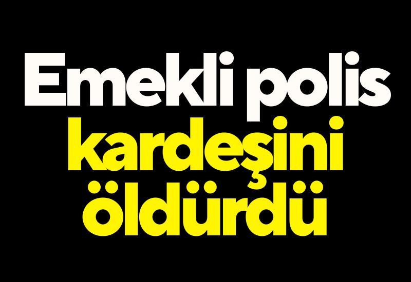 Emekli polis kardeşini öldürdü